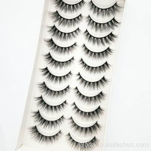 Natural False Lashes 10 pairs fake eyelashes Manufactory